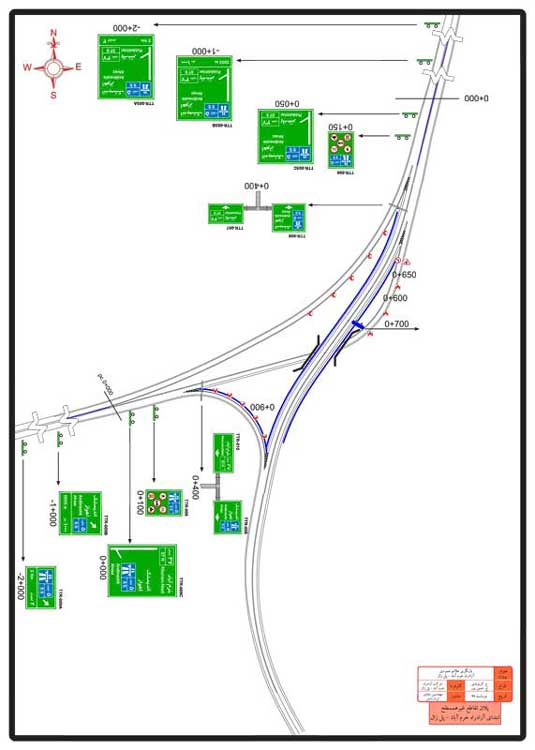 جانمایی علائم آزادراه خرم آباد3
